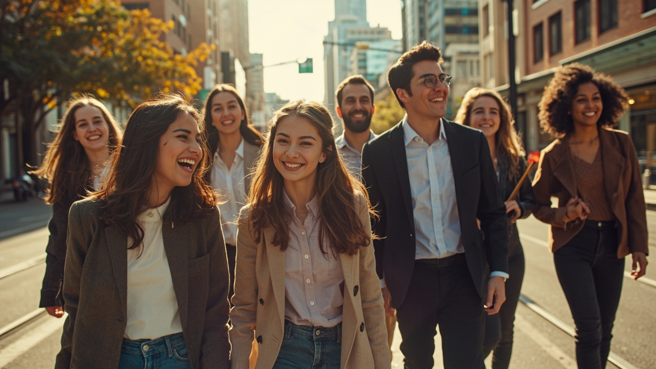 International students walking near their Melbourne neighbourhood, representing convenient aged care placement options